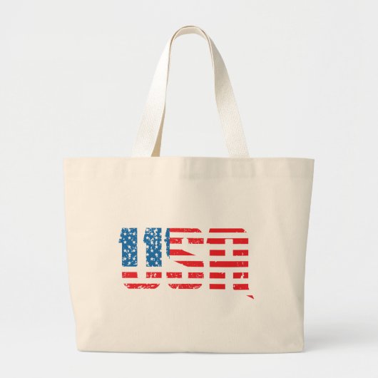 Show je Amerikaanse trots met deze gewaagde rode, Grote Tote Bag (Voorkant)