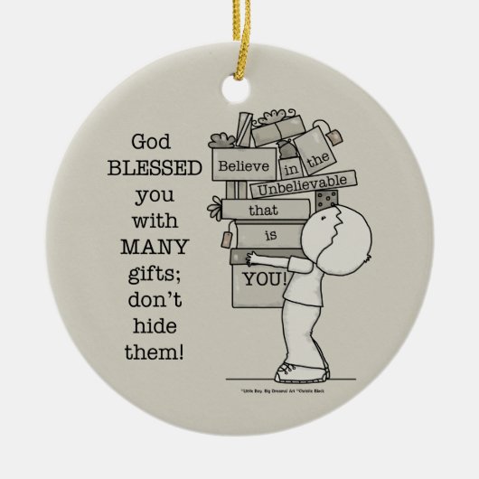 Show je cadeaus keramisch ornament (Voorkant)