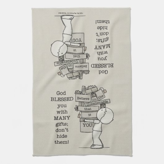 Show je cadeaus theedoek (Verticaal)