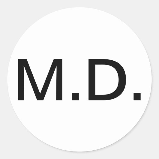 Show je medische diploma met trots ronde sticker (Voorkant)