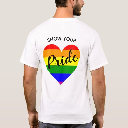 Show je regenbooghartvlag t-shirt (Achterkant)