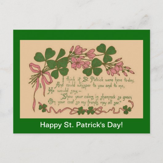  Show Je Shamrock St. Patrick's Day Briefkaart (Voorkant)