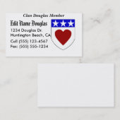 Show je trots! Clan Douglas Visitekaartjes... Visitekaartje (Voorkant / Achterkant)