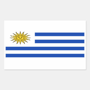 Show je trots in Uruguay! Rechthoekige Sticker