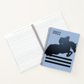 Show jumper die een obstakel kan wegnemen notitieboek (Binnen)