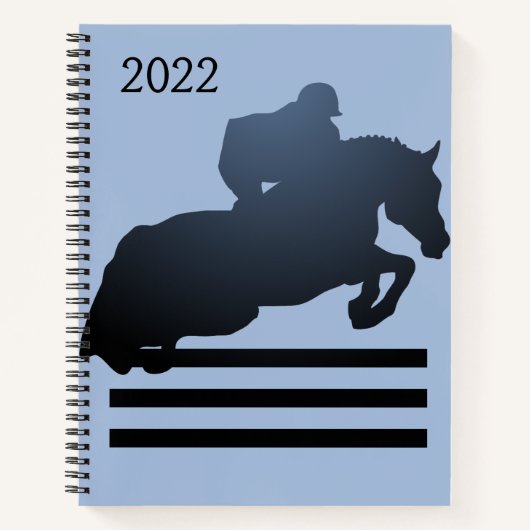 Show jumper die een obstakel kan wegnemen notitieboek (Voorkant)