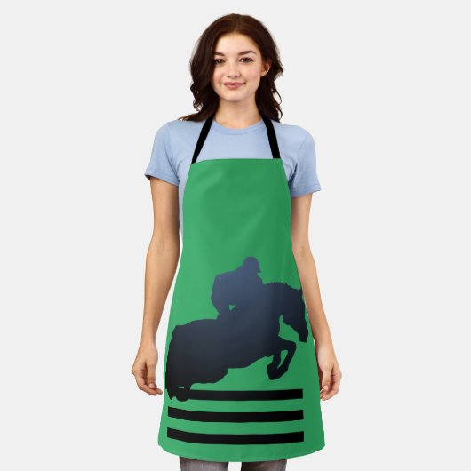 Show jumper die een obstakel kan wegnemen schort (Gedragen)