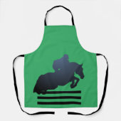 Show jumper die een obstakel kan wegnemen schort (Voorkant)