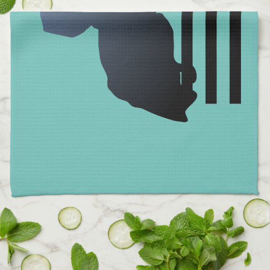 Show jumper die een obstakel kan wegnemen theedoek (Gevouwen)