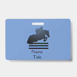 Show jumper die een obstakel opruimt. badge