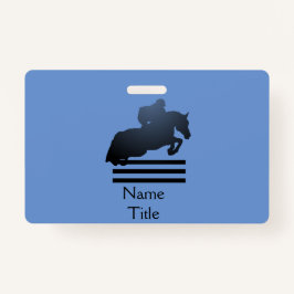 Show jumper die een obstakel opruimt. badge