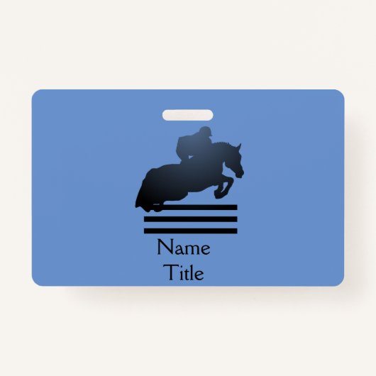 Show jumper die een obstakel opruimt. badge (Voorkant)