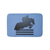 Show jumper die een obstakel opruimt. badmat (Voorkant)