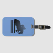 Show jumper die een obstakel opruimt. bagagelabel (Voorkant (horizontaal))