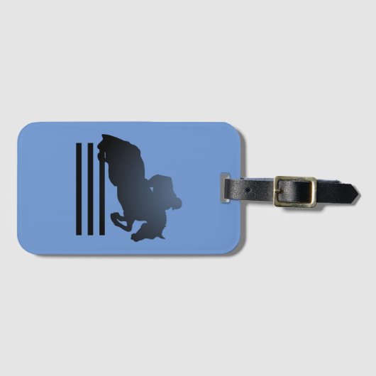 Show jumper die een obstakel opruimt. bagagelabel (Voorkant (horizontaal))