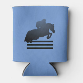 Show jumper die een obstakel opruimt. blikjeskoeler