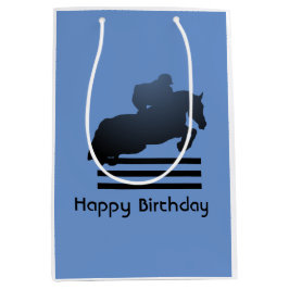 Show jumper die een obstakel opruimt. medium cadeauzakje