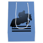 Show jumper die een obstakel opruimt. medium cadeauzakje (Achterkant)