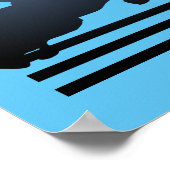 Show jumper die een obstakel opruimt. poster (Hoek)