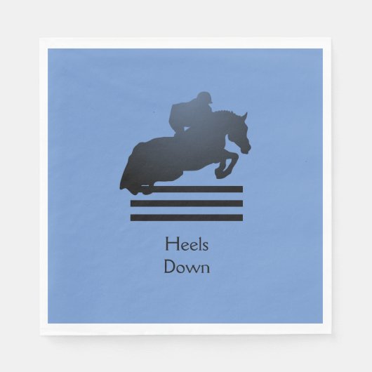 Show jumper die een obstakel opruimt. servet (Voorkant)