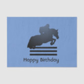 Show jumper die een obstakel opruimt. tissuepapier (Voorkant)