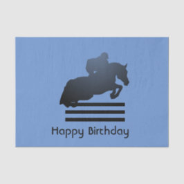 Show jumper die een obstakel opruimt. tissuepapier