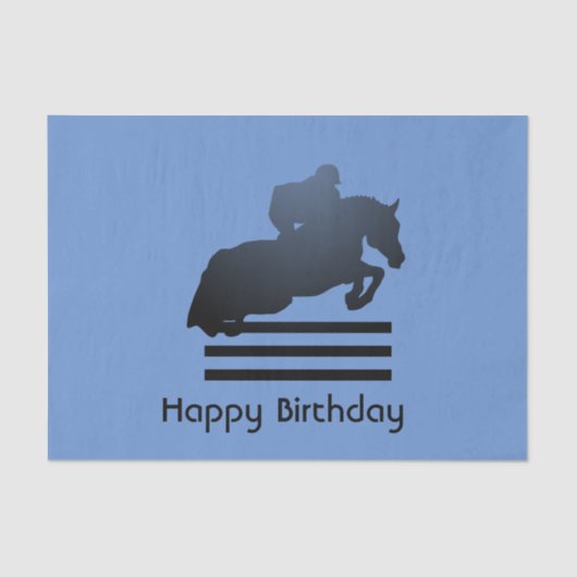 Show jumper die een obstakel opruimt. tissuepapier (Voorkant)