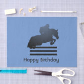 Show jumper die een obstakel opruimt. tissuepapier (Craft)