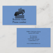 Show jumper die een obstakel opruimt. visitekaartje (Voorkant / Achterkant)