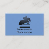 Show jumper die een obstakel opruimt. visitekaartje (Voorkant)