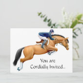 Show Jumper Equestrian Horse Kaart (Staand voorkant)