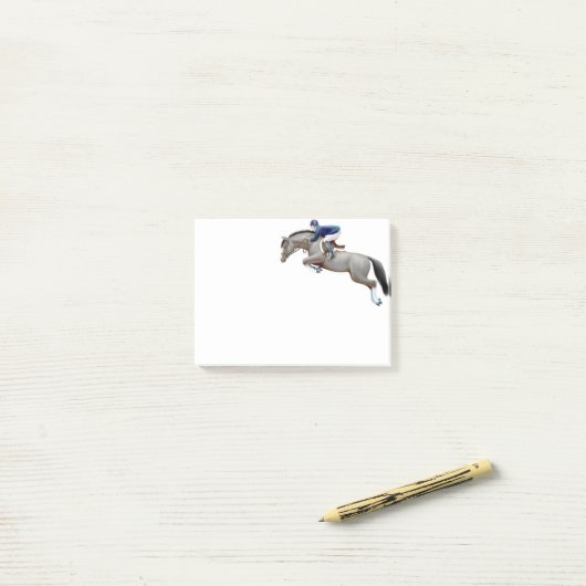 Show Jumper Grey Horse Post Post-it® Notes (Op bureau)