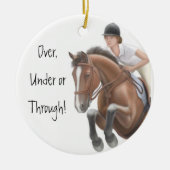 Show Jumper Horse Ornament (Voorkant)