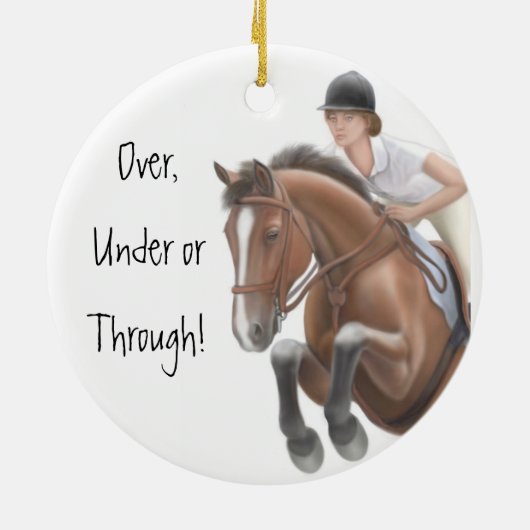 Show Jumper Horse Ornament (Achterkant)