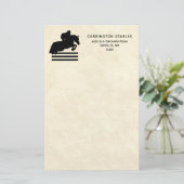 Show Jumper Silhouette voor paardenovers Briefpapier (Staand voorkant)