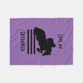 Show Jumper Silhouette voor paardenovers Fleece Deken (Voorkant (Horizontaal))