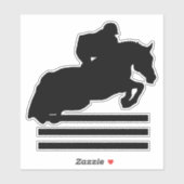 Show Jumper Silhouette voor paardenovers Sticker (Vel)