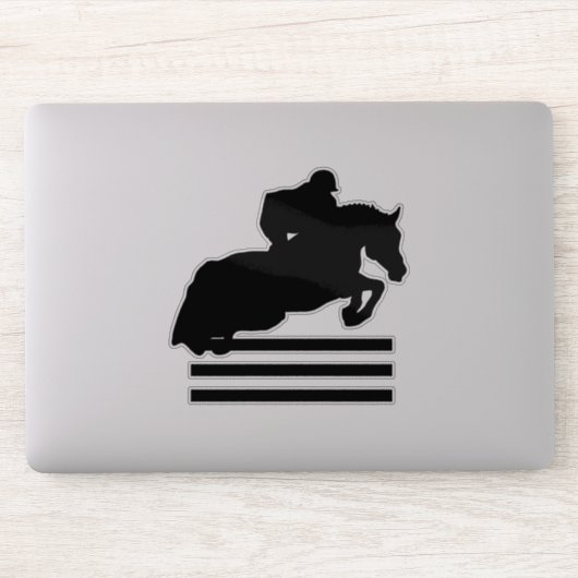 Show Jumper Silhouette voor paardenovers Sticker (Computer)