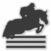 Show Jumper Silhouette voor paardenovers Sticker (Voorkant)