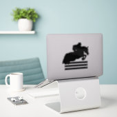 Show Jumper Silhouette voor paardenovers Sticker (Laptop op bureau)