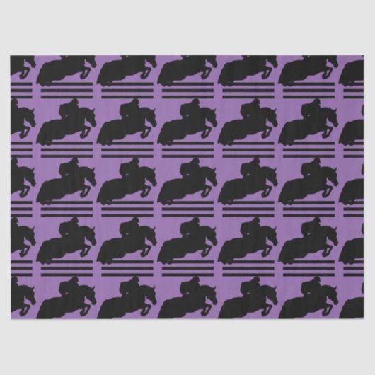 Show Jumper Silhouette voor paardenovers Tissuepapier (Voorkant)