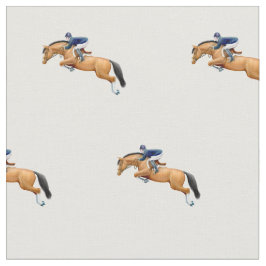 Show Jumping Horse Equestrian Fabric Stof