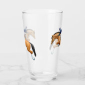 Show Jumping Horse Equestrian Glass Tumbler (Links)