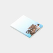 Show Jumping Horse Equestrian Post-it Notes (Schuin)