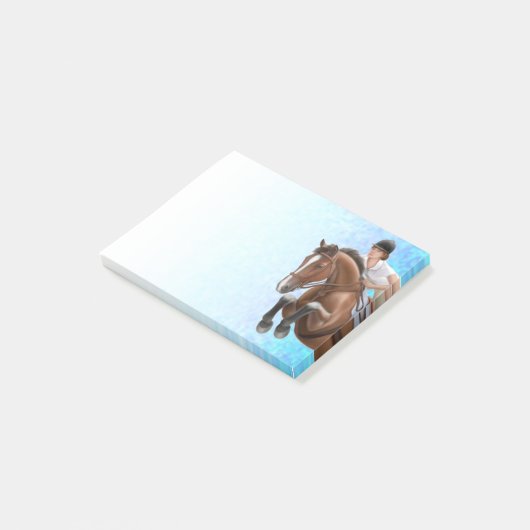 Show Jumping Horse Equestrian Post-it Notes (Schuin)