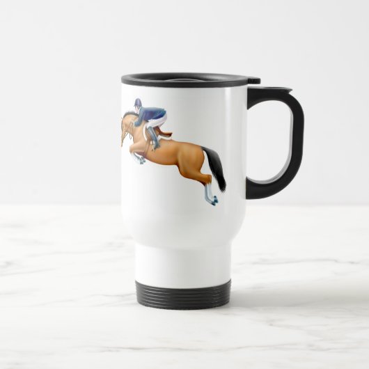 Show Jumping Horse Equestrian Travel Mug Reisbeker (Rechts)