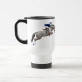 Show Jumping Horse Equestrian Travel Mug Reisbeker (Links)