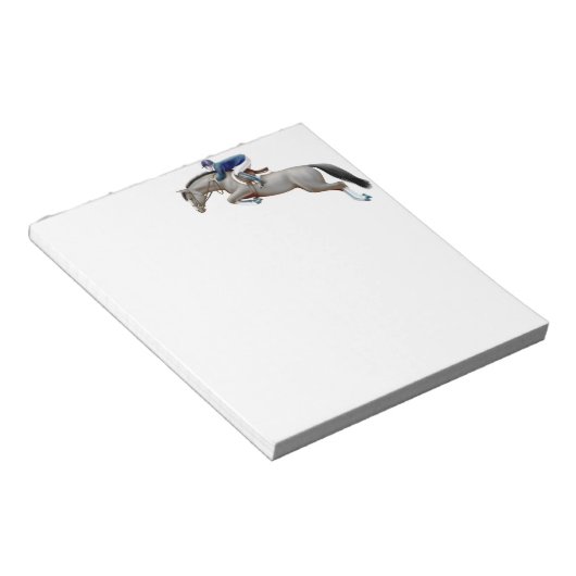 Show Jumping Horse Grey Note Pad Notitieblok (Schuin)