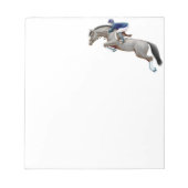Show Jumping Horse Grey Note Pad Notitieblok (Voorkant)