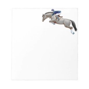 Show Jumping Horse Grey Note Pad Notitieblok